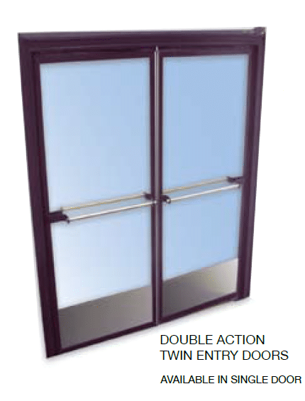 glass entrance doors for walk in freezer