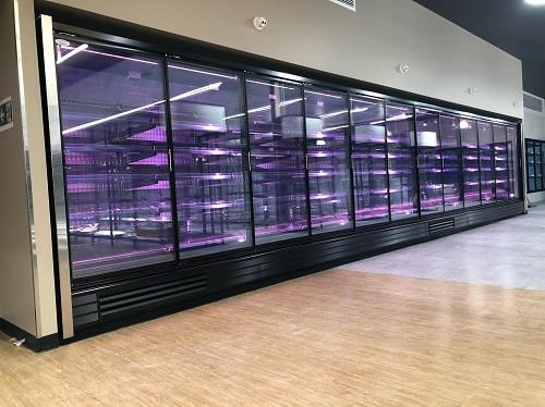 6 door + 6 door self contained glass door merchandiser