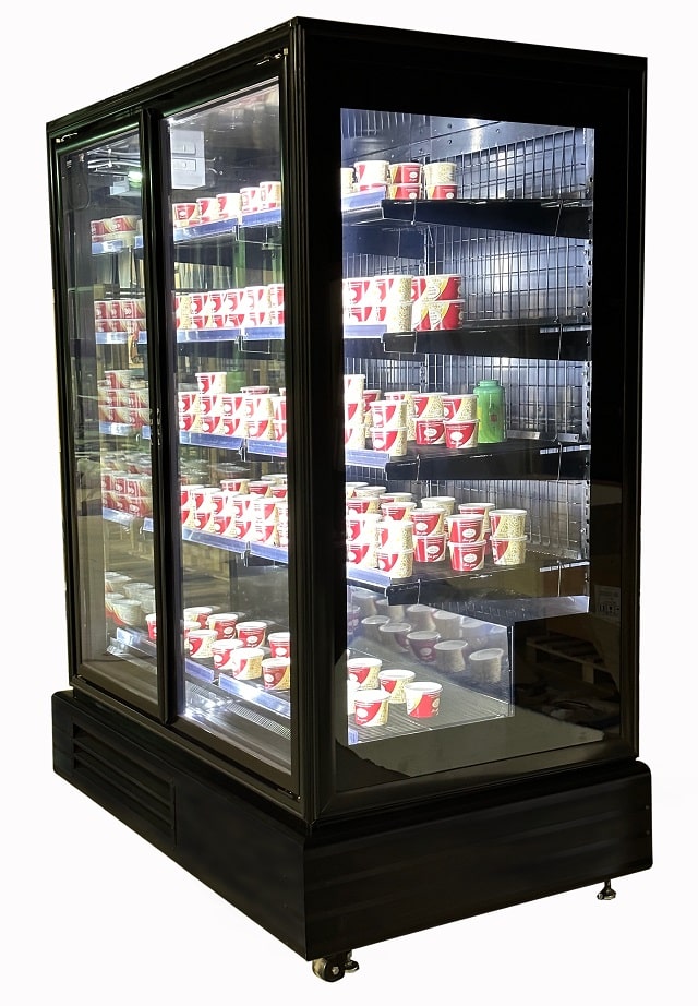 2 door refrigerated cabinet grocery freezer supermarket freezer ART