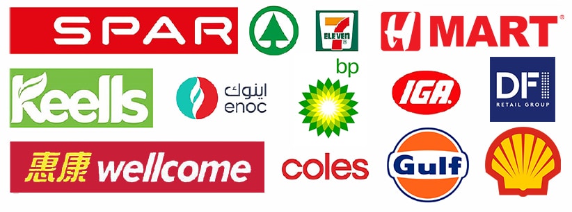 Major customers include 711 Coles Metcash IGA SPAR DFIWellcomeShell BP Retail Refrigeration Solution ART collaborate with supermarket and retailer logos SPAR 7 Eleven Wellcome Coles Keells IGA Shell Gulf BP ENOC DFI Retail Group H Mart and others